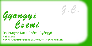 gyongyi csemi business card