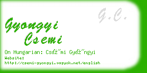 gyongyi csemi business card